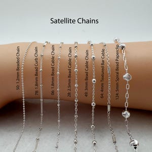 925 Sterling Silver Bulk Chains By The Foot-Permanent Jewelry-Unfinished Jewelry Making Chains-Jewelry Supplies-Over 100 Different Styles image 19