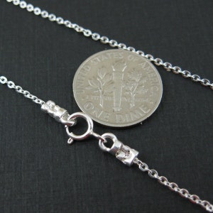 925 Sterling Silver Chain, Necklace - Solid Cable Chain - Finished Necklace for Pendant, Ready to Wear - All Sizes- SKU: 601029 image 2