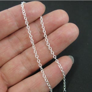 Sterling Silver Chain , Cable chain - Strong Cable Oval Chain - Wholesale Bulk Chain, Unfinished Chain ( 6 feet or 72 inches ) SKU: 101019