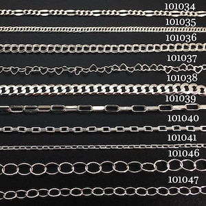 Sterling Silver Chain By The Foot, Jewelry Making Bulk Chain for Permanent Jewelry,Wholesale Bulk Chain More than 50 styles image 7