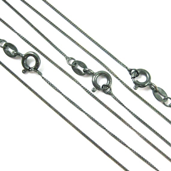 BeadUnion Sterling Silver Diamond Cut Curb Necklace Chain Fancy 4mm Curb Chain Necklace