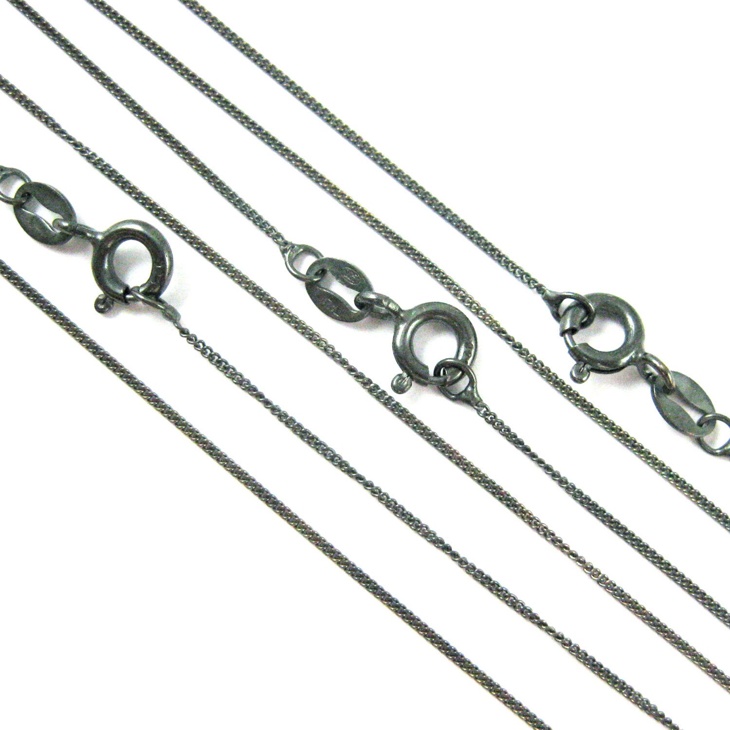 Sterling Silver Necklace Oxidized 