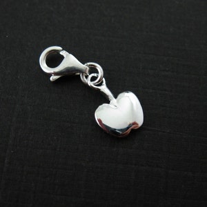 Apple Charm, Teacher&#39;s Charm, Sterling Silver Apple Charm, Charm with Clasp, Gift For Teacher, School Teacher Charm, 12mm, Sku: 291017
