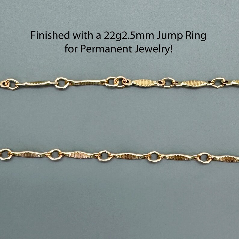 14K Gold Filled Textured Dapped Bar-bulk Chain by the Foot-unfinished ...