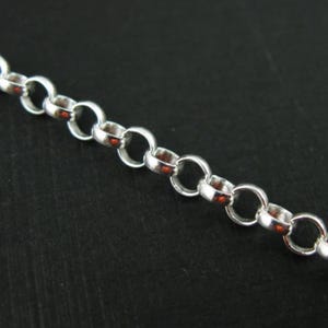 Sterling Silver Chain,Silver Bulk Chain by the foot-Jewelry Making-Rolo Chain 3.5 mm (UP to 30% off)Jewelry Supplies Wholesale-SKU: 101003