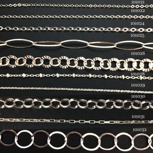 Sterling Silver Chain By The Foot, Jewelry Making Bulk Chain for Permanent Jewelry,Wholesale Bulk Chain More than 50 styles image 5