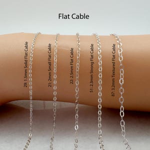 925 Sterling Silver Bulk Chains By The Foot-Permanent Jewelry-Unfinished Jewelry Making Chains-Jewelry Supplies-Over 100 Different Styles image 9