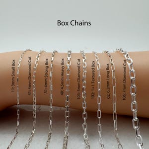 925 Sterling Silver Bulk Chains By The Foot-Permanent Jewelry-Unfinished Jewelry Making Chains-Jewelry Supplies-Over 100 Different Styles image 5