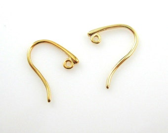 Accesorios de Vermeil chapados en oro de 22 k sobre plata de ley. Accesorios para pendientes, ganchos y alambres de estilo sexy, 18 x 15 mm (3 pares). SKU: 203018-VM