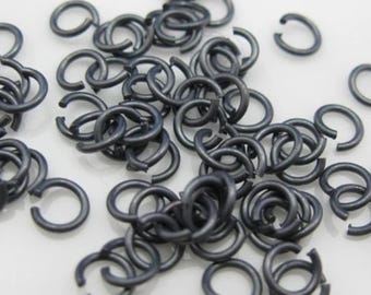 Oxidized Jump Rings-Oxidized Silver Jump Rings-Oxidized Jewelry Findings-Open Jumprings, 22 Gauge-All Sizes (20pcs) SKU: 205122-OX