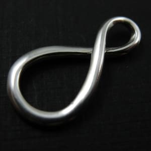 Infinity Charm Connector,Sterling Silber Charm-Schmuckzubehör Zubehör- Abbildung 8 Anhänger - 19 mm ( pro Stück ) - SKU: 201063