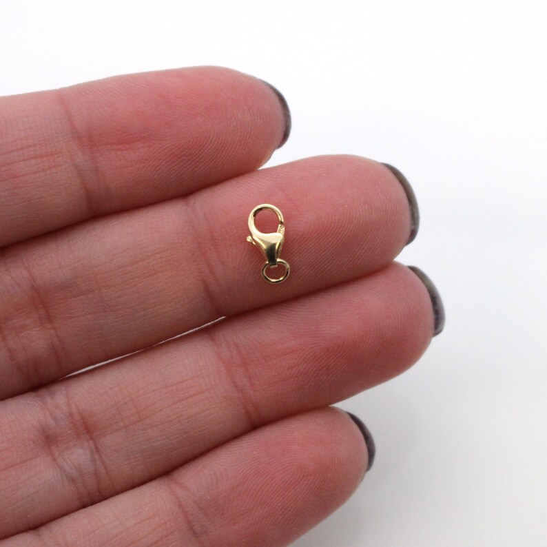 14K Solid Gold Lobster Clasp 14K Yellow Gold Lobster Clasp Etsy