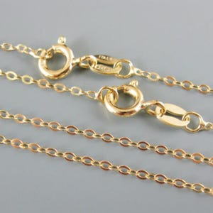 Gold Necklace Chain-22K Gold Plated-Vermeil-Sterling Silver Chain-Cable Chain-18 inches (40 pc)-Jewelry Wholesale-SAVE 30% SKU: 601043-VM-18