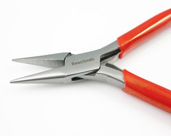 Herramientas - Alicates de punta de cadena con resorte - Mango rojo - SKU: 501014