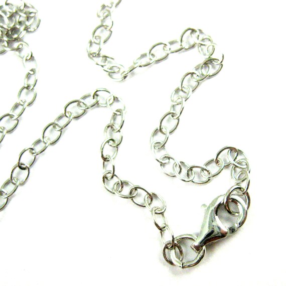 Collana In Argento Sterling 925: Catena Classica A Rolo Placcata Rodio, Larghezza 3,7 Mm, Ipoallergenica. Perfetta Da Sola O Con Ciondoli - copertina