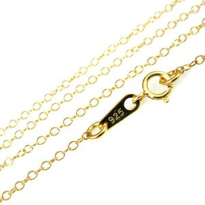 Gold Necklace, Gold Chain, Vermeil Chain, 22k Gold Plated Chain, Sterling Silver Chain - 2mm Cable Chain (All Sizes) SKU: 601020-VM