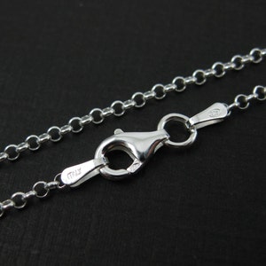 Sterling Silver Necklace-2mm Rolo Chain Necklace ,ITALY - Finished For Pendant, Popular Rolo Chain Necklace (20 inches) - SKU: 601005-20