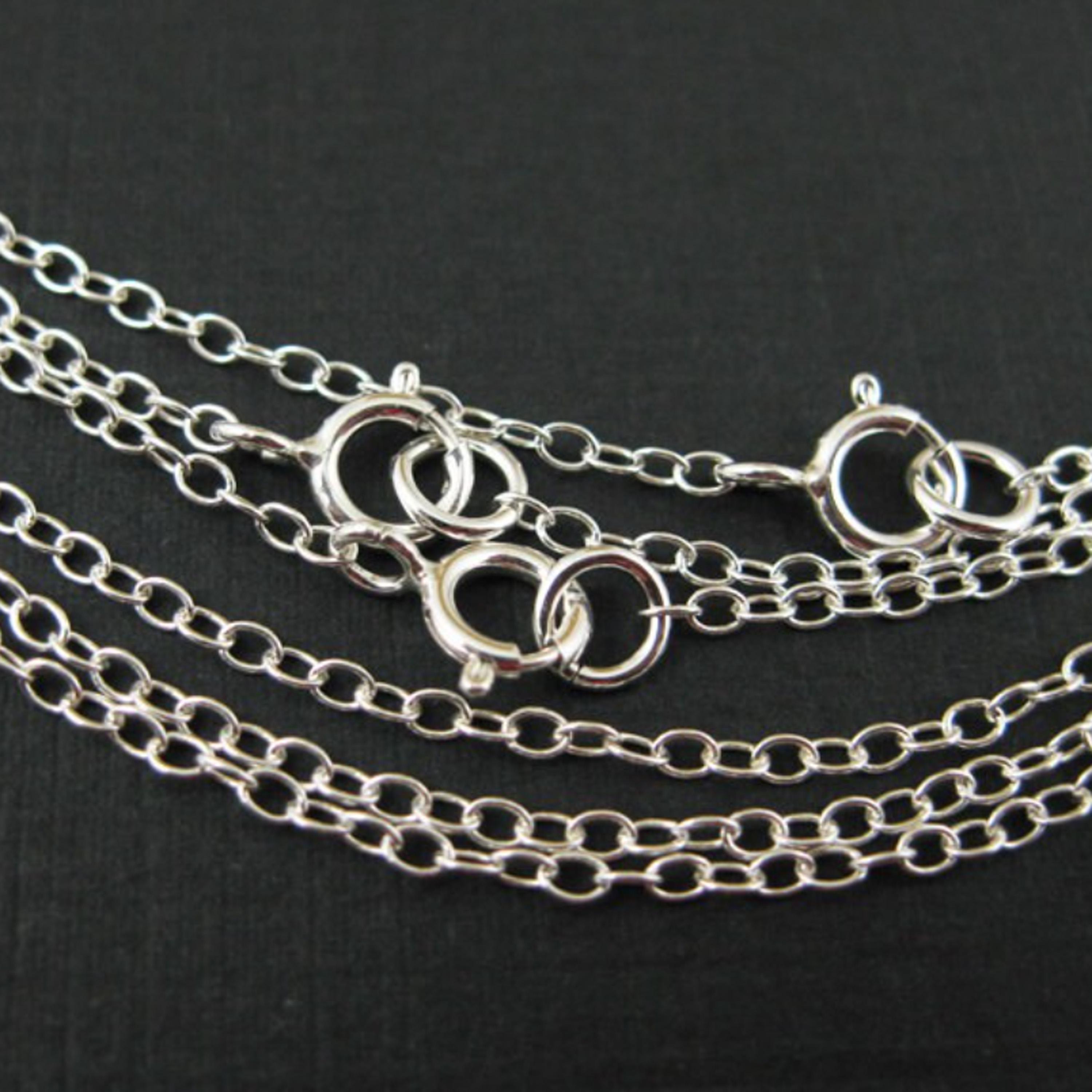 アクセサリー silver 925 vintage cable chain necklace 925 Sterling Silver Cable Chain Necklace 27
