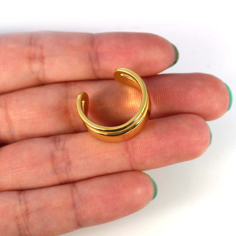 Adjustable Statement Ring Sterling Silver or Gold Over Etsy