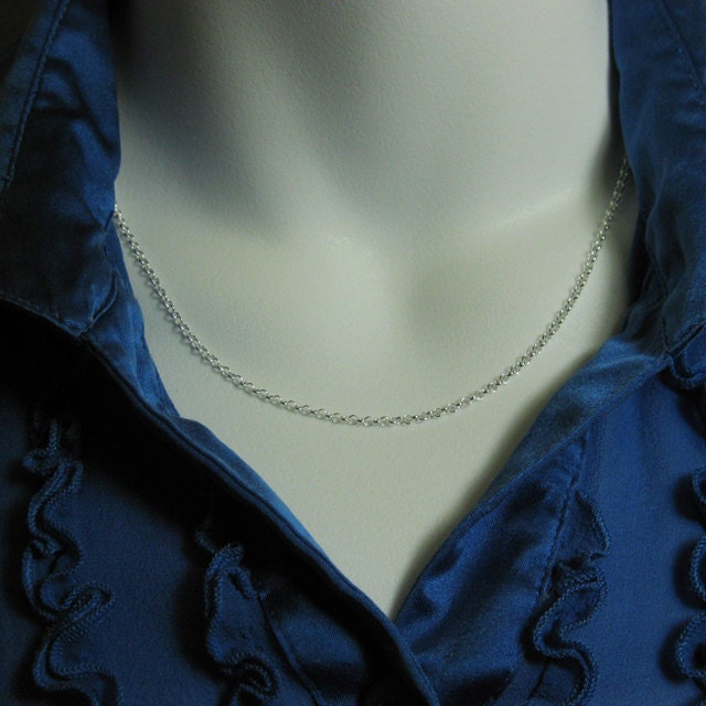 2.1mm Rolo Chain Necklace - 925 Sterling Silver - 030 Cable 16