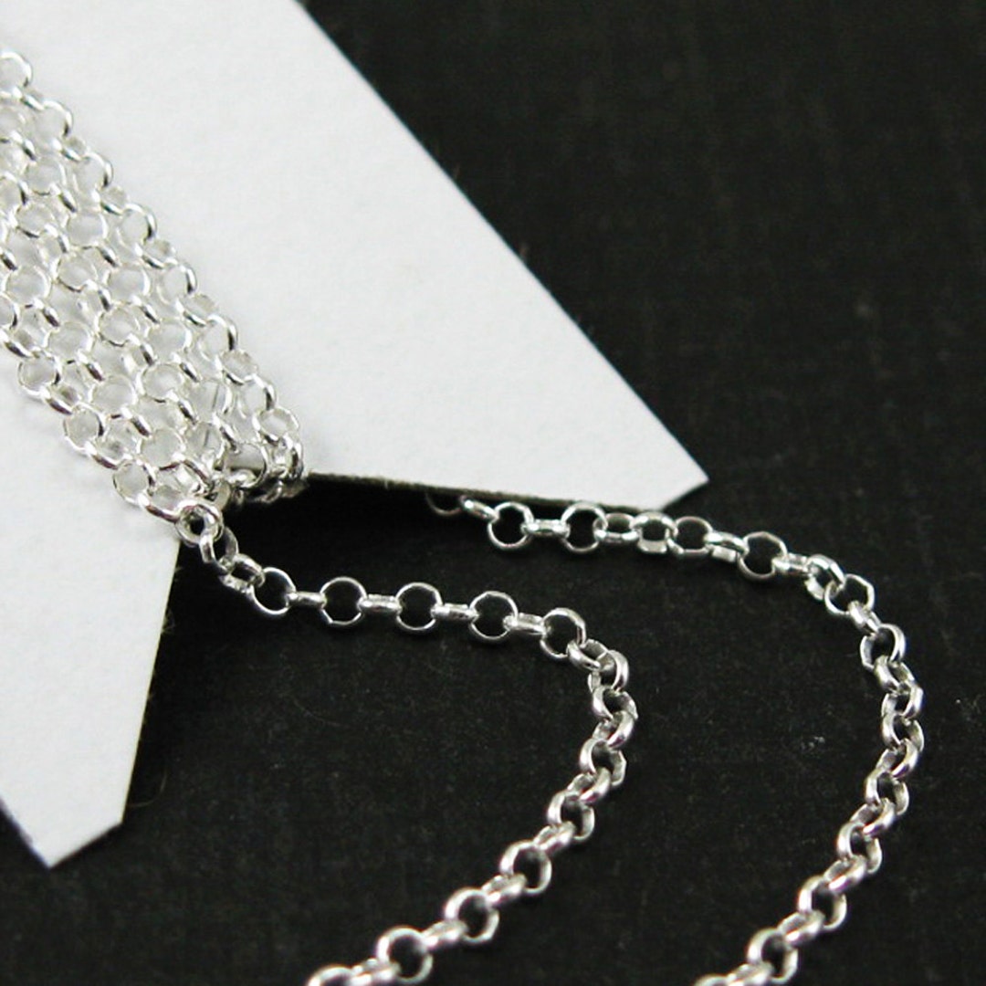 Sterling Silver Unfinished Bulk Chain 1mm Rolo Chain Tiny - Etsy