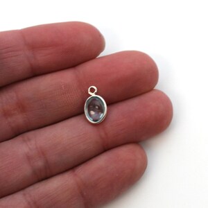 Sterling Silver Natural Gemstone Charms, Silver Bezel Pendant Bezel Gem Necklace Pendant, Oval Shape, Real Gemstones 1 pc SKU: 201124 image 9