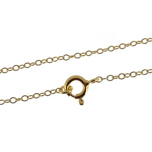 Gold Chain, Gold Necklace-Vermeil Gold Necklace-22k Gold plated Sterling Silver Chain-2mm Cable Chain Necklace (16 inches) SKU: 601020-VM-16