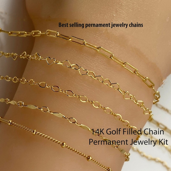 Permanent Jewelry Starter Kit-14k Gold Filled Chain Starter Package-permanent  Jewelry Chain by the Foot-jewelry Supply Chain With Bonus Gift 