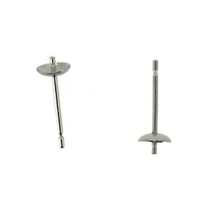 Pearl Cup Earring Findings,14K White Gold Earrings Posts with Cups, Solid Gold Earring Posts for Pearls (4mm)(1 pair) SKU: 203080-W