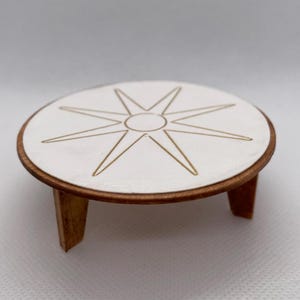1:12 Inch Scale Miniature Starburst Coffee Table Mid Century Modern MCM