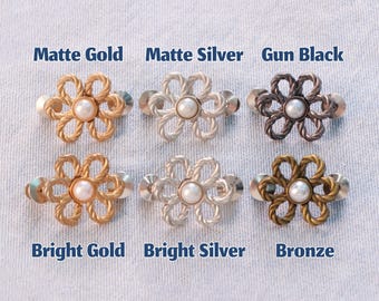 Alfileres de broche con forma de ojo para pantalones y faldas: hebilla de cintura con forma de flor de seis pétalos para jeans, cierre de cintura con clip para cárdigan, sin costuras, cierre para capa de festival.