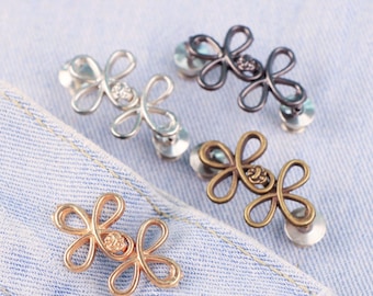 Broches de clip para pantalones/faldas - Hebilla para cintura de jeans, broche para cintura de cárdigan, sin necesidad de coser, broche para capa de festival