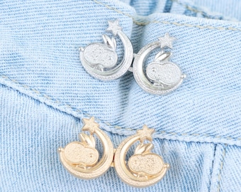 Broches de clip para pantalones/faldas - Hebilla para cintura de jeans, broche para cintura de cárdigan, sin necesidad de coser, broche para capa de festival