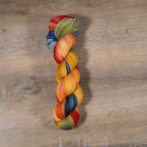 Colorway #34, Fingering Weight, 75/25 Merino/Nylon Yarn, Hand Dyed,