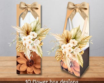 Printable Flower Gift Box: DIY Packaging (Digital Download)