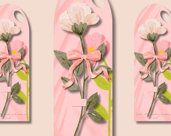 Printable Flower Bouquet Card Holder: DIY Gift Wrap (PDF Download A4/PNGs)