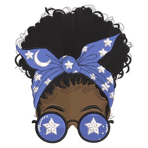 Afro Woman Embroidery Design, afro girl Machine Embroidery, African American embroidery  File