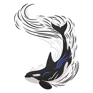 Blue Whale Machine Embroidery Design, Sea Animals Embroidery Design , Whale Lovers Embroidery file,