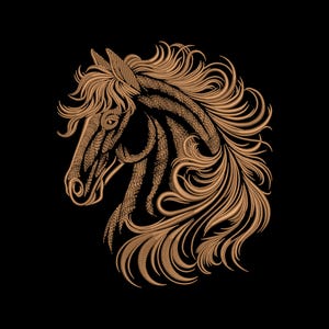 Horse Head Embroidery Design – Horse Machine Embroidery Design, Horse Embroidery File, Cute Horse Embroidery Pattern