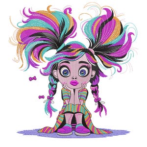 girl embroidery designs - Princess embroidery design machine embroidery file