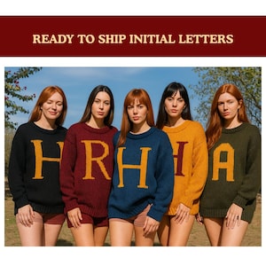 Weasley Christmas Sweater, Harry Potter Sweater, Personalized with Initials Jumper, Hogwarts Sweater, Magical Gift for Harry Potter Fans