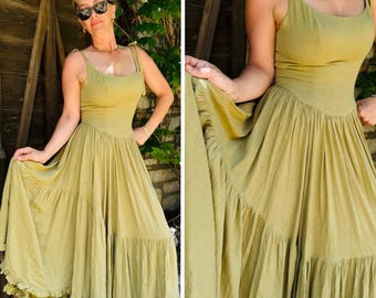 Linen Dress, Puff Sleeve Linen Dress, Cottage Linen Dress, Long Boho Dress, Maxi Linen Dress, Summer Long Dress