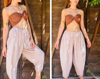Bohemian Linen Pants, Handmade Yoga Boho Pants, Harem Pants, Cotton Yoga Pants, Wide Leg Pants, Meditation Pants, Elastic waist linen pants