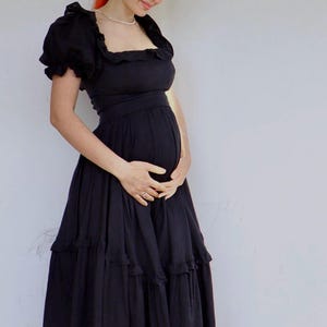 Sukienka ciążowa z lnu, sukienka ciążowa boho, sukienka ciążowa casual, sukienka ciążowa boho na baby shower, sukienka ciążowa do sesji zdjęciowej, zwiewna sukienka