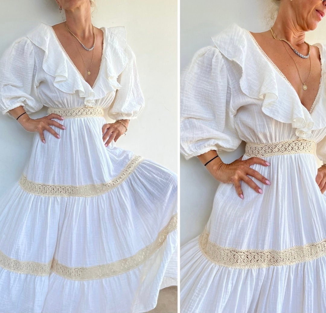 ASAYA3037 Pure cotton goddess style dress