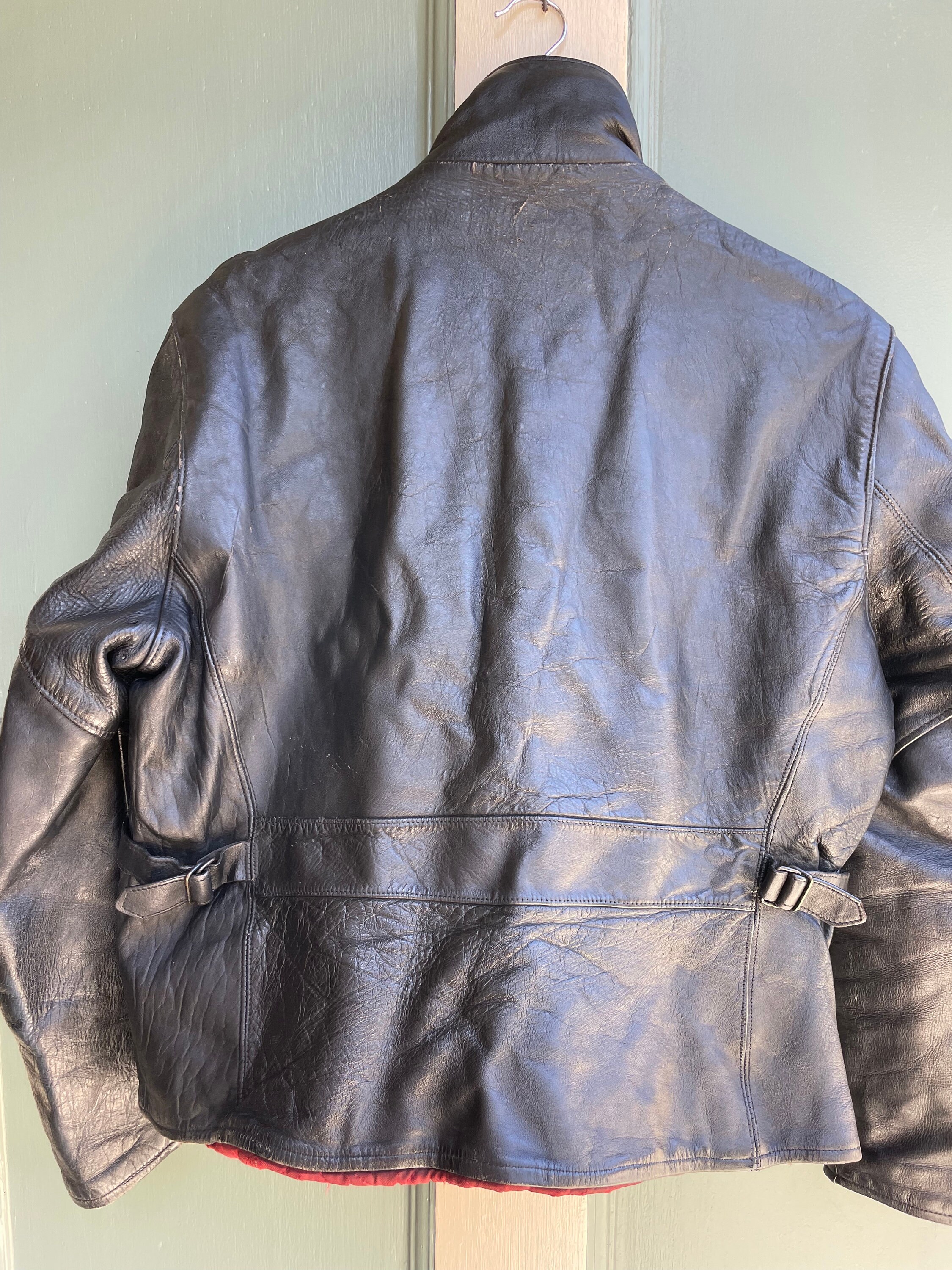 Vintage 1950s Black Horsehide Leather Jacket Vintage 1950s Black Horsehide Leather Jacket