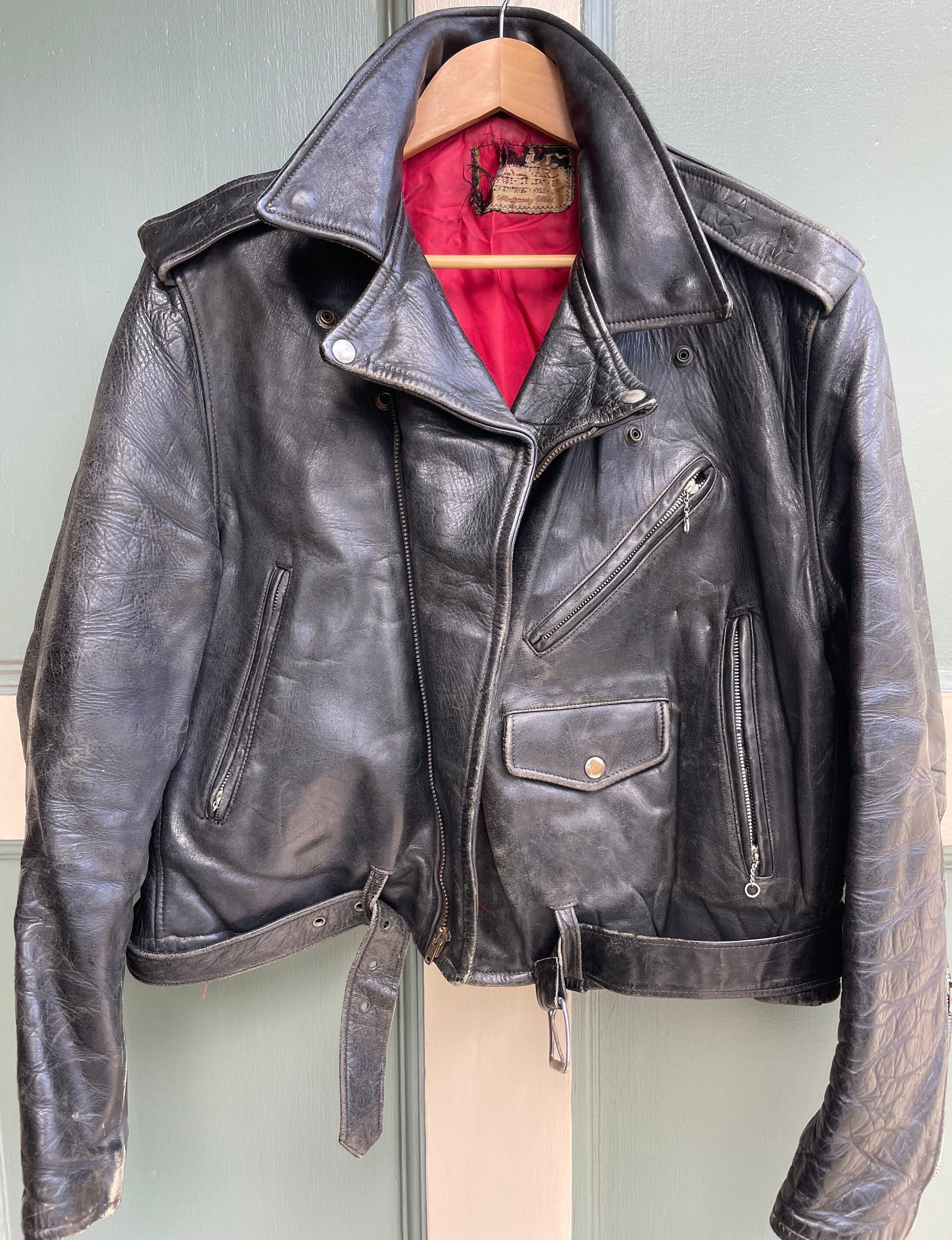 Vintage 1950s Horsehide Biker Jacket - Mens Large/medium Vintage 1950s Horsehide Biker Jacket - Mens Large/medium
