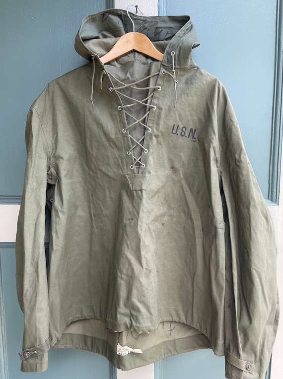 ジャケット・アウター 1950's U.S. NAVY Deck rain parka US Navy cold weather rain deck parka, « 1st type »