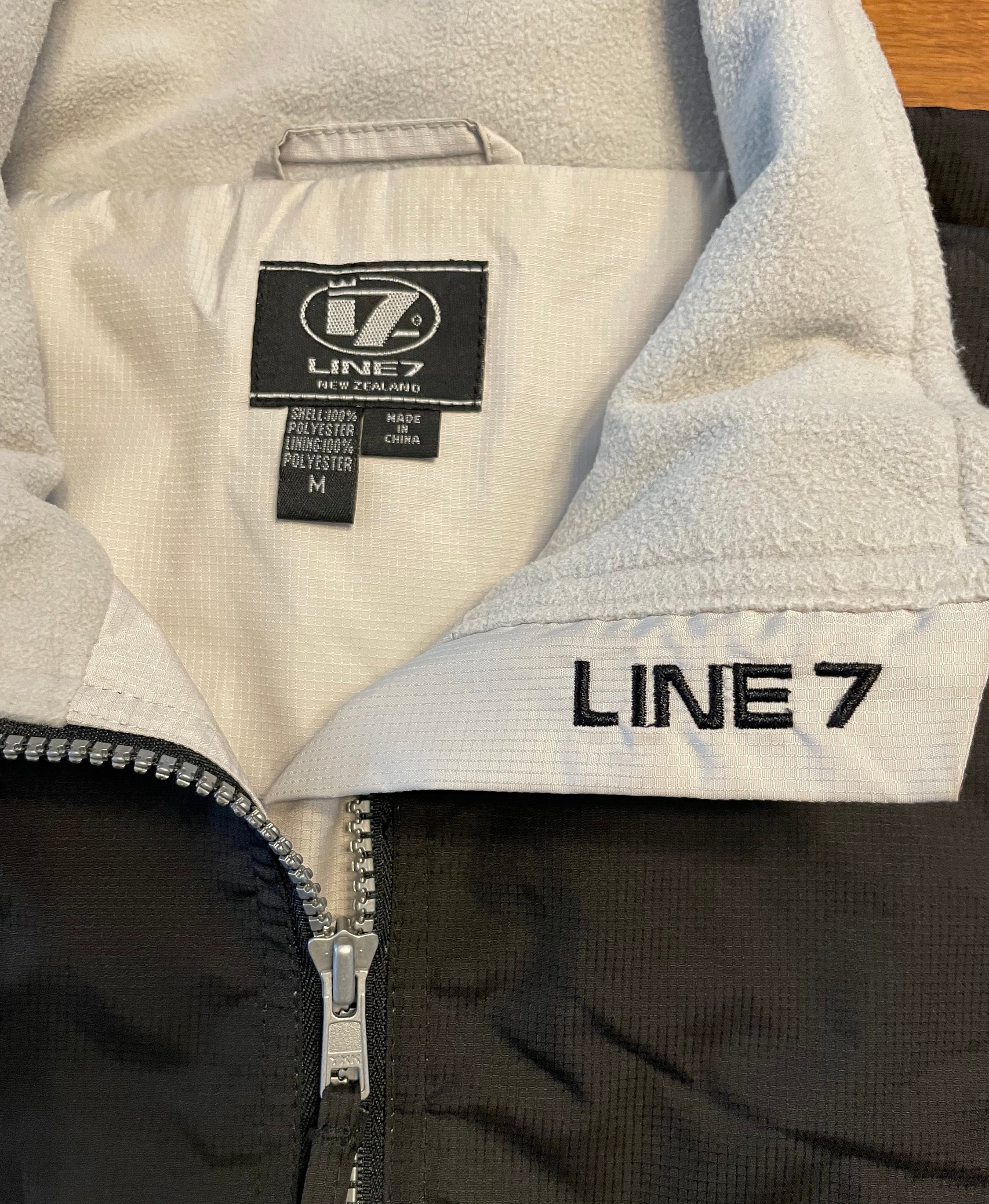 XXL LINE7 チームNZ スポーツ ベスト ジップアップ 黒 Vintage TEAM NEW ZEALAND America's Cup 2003 'line 7' Sailing
