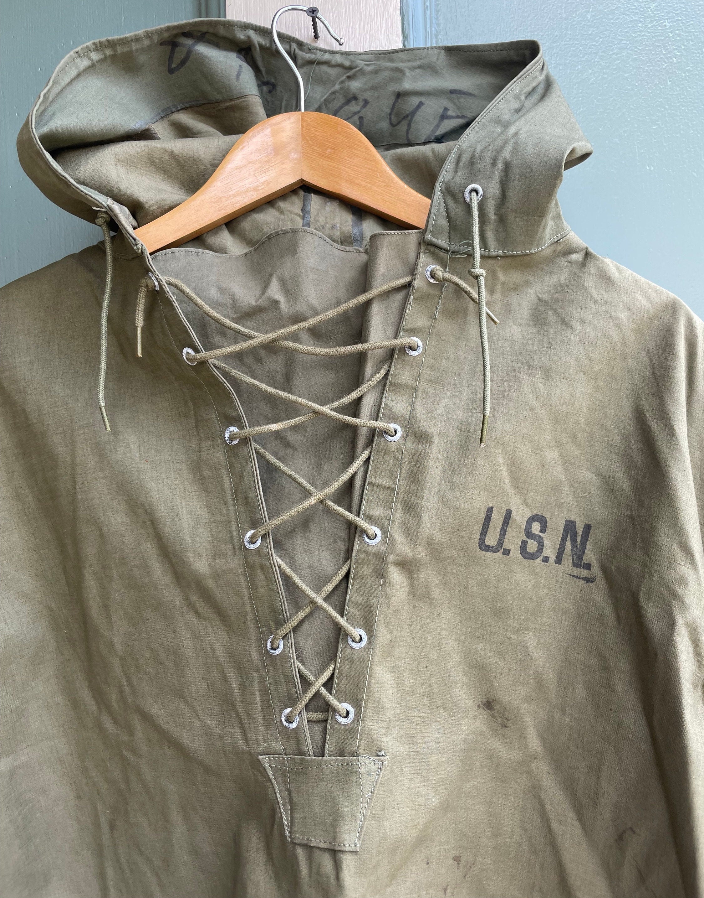 US NAVY Anorak Jacket - Wet Weather Parka - Etsy